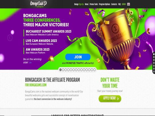 BongaCash review, a site that is one of many popular Webcam Affiliate Programs