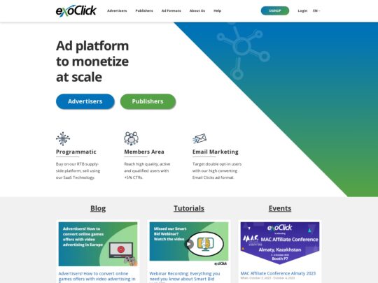 ExoClick review, a site that is one of many popular Gay Niche Ad Networks