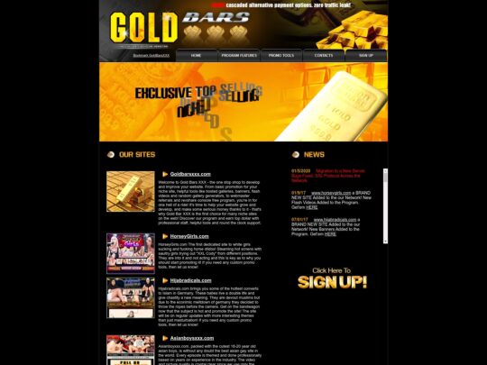 GoldBarsXXX review, a site that is one of many popular Asian Affiliate Programs
