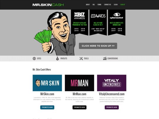 MrSkin Cash review, a site that is one of many popular Celebrity Affiliate Programs