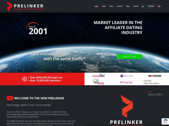 Prelinker review, a site that is one of many popular Dating Affiliate Programs