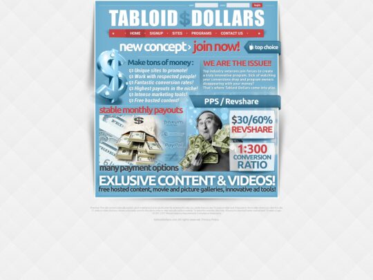 Tabloid Dollars review, a site that is one of many popular Celebrity Affiliate Programs