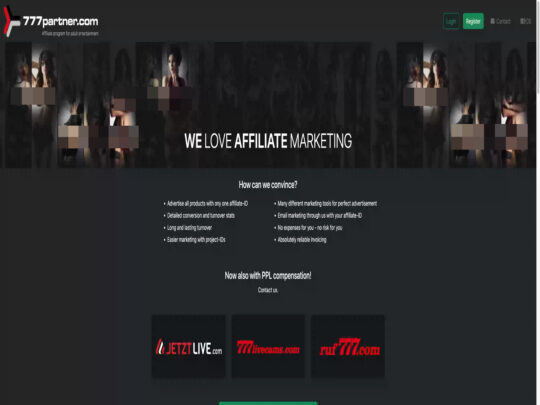 777Partner review, an affiliate program that is one of many popular Adult Modelling Agencies
